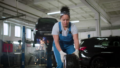 mechanic working on the garage