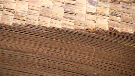 side view of hinoki wood shingles