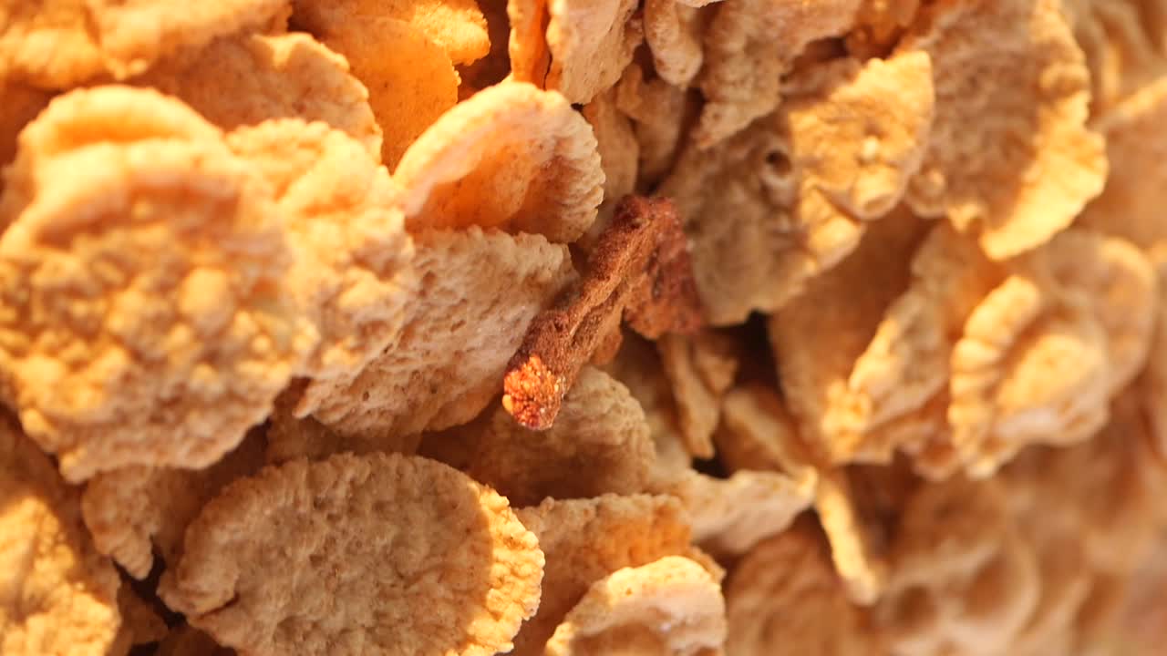 Close-up of Breakfast Cereal Flakes