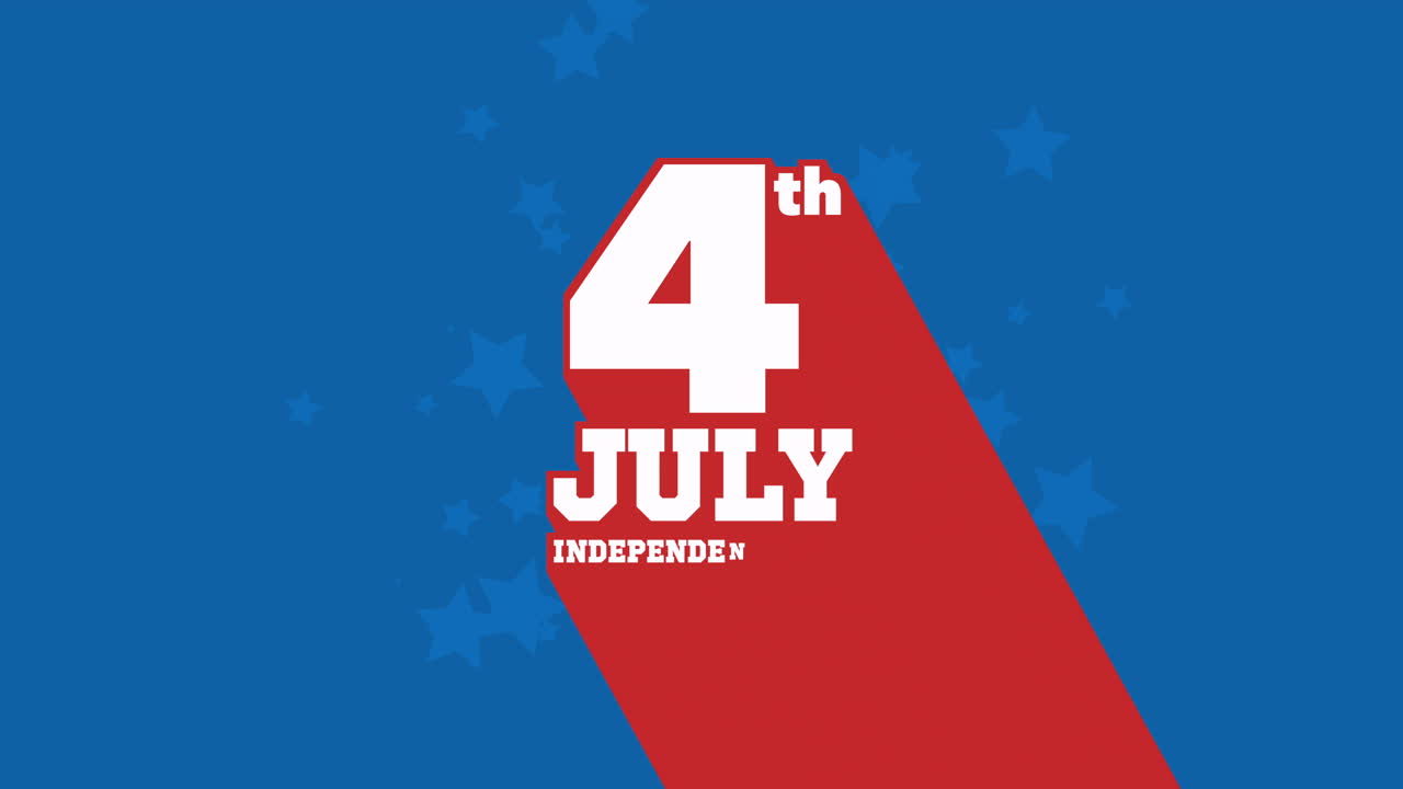 texto de primer plano animado 4 de julio sobre fondo de vacaciones 17