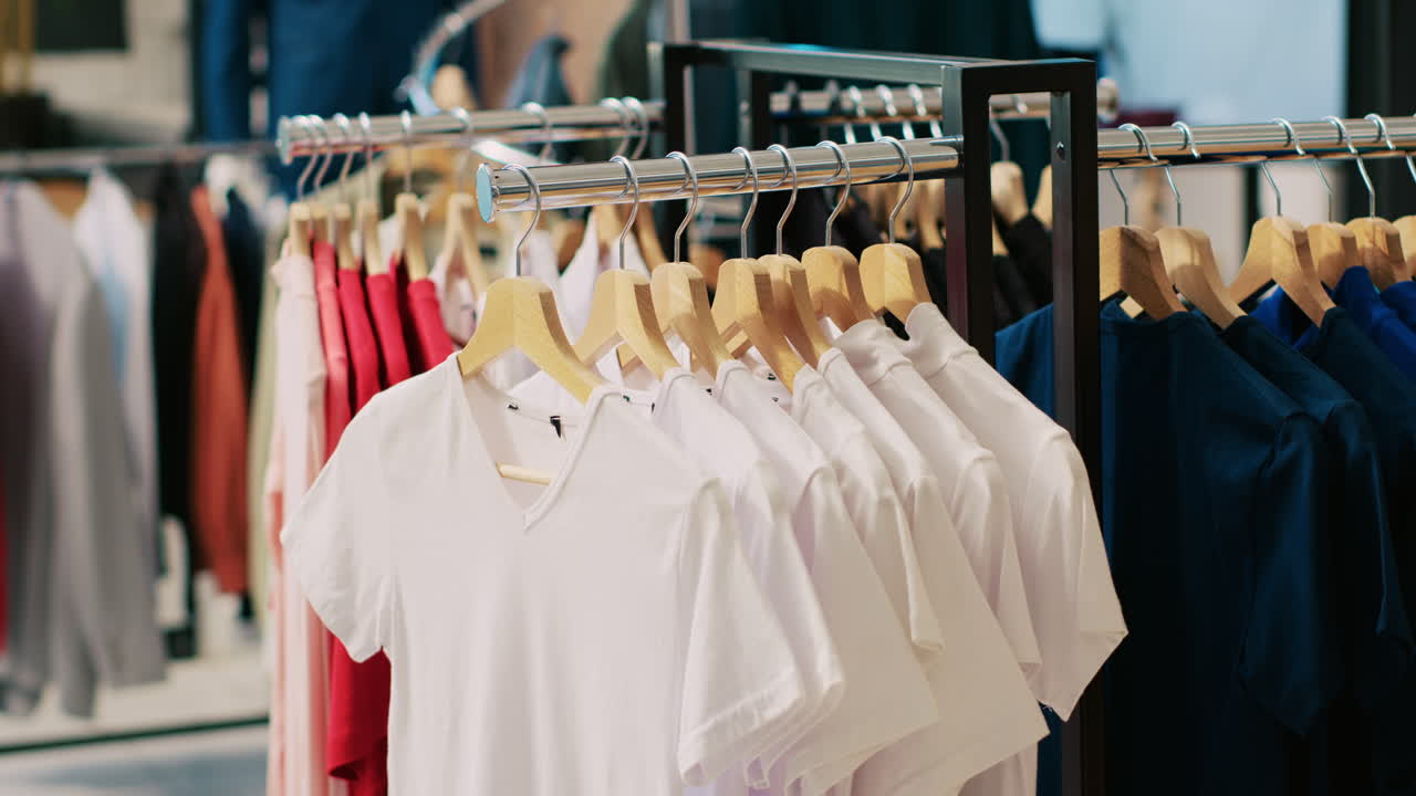 Empty boutique filled with racks