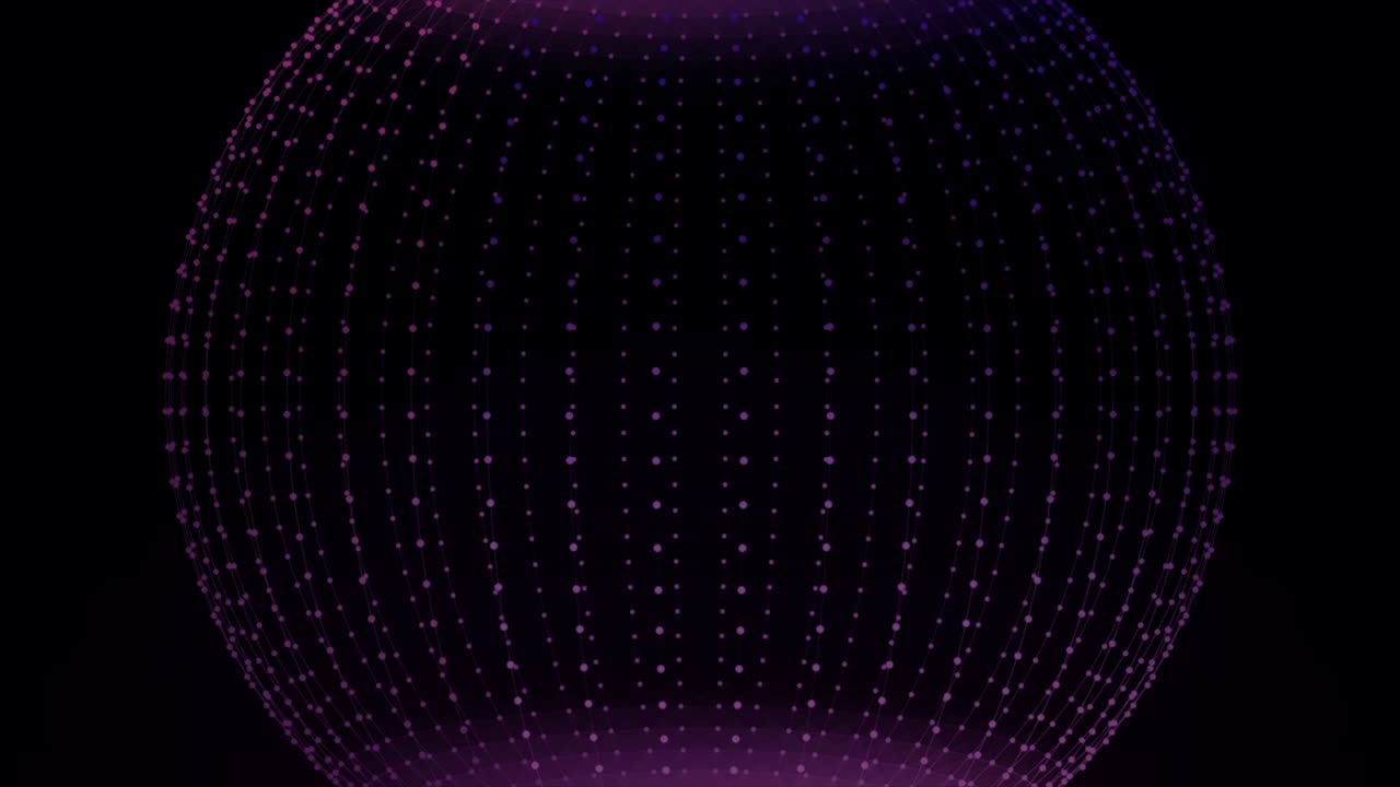 Circle Ball Dots Particle Design. Sphere Of Spinning Points, Particles. Loop animation