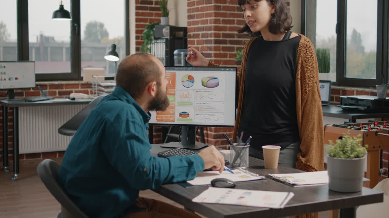 Office teamwork and business discussion