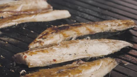 grilled fish on a grill