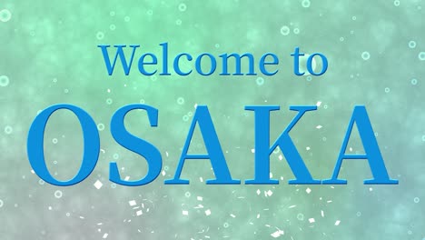 welcome to osaka message text animation motion graphics