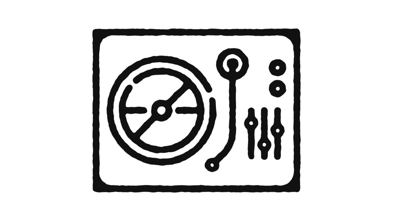 музыкальная икона анимационная запись и альфа-канал