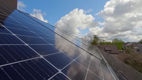 clouds over solar panels - timelapse