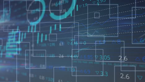 Animation-Von-Finanzdaten-Und-Börsenanalysen-Auf-Blauem-Hintergrund