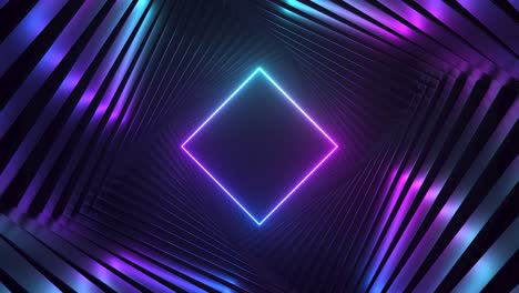 neon square tunnel background