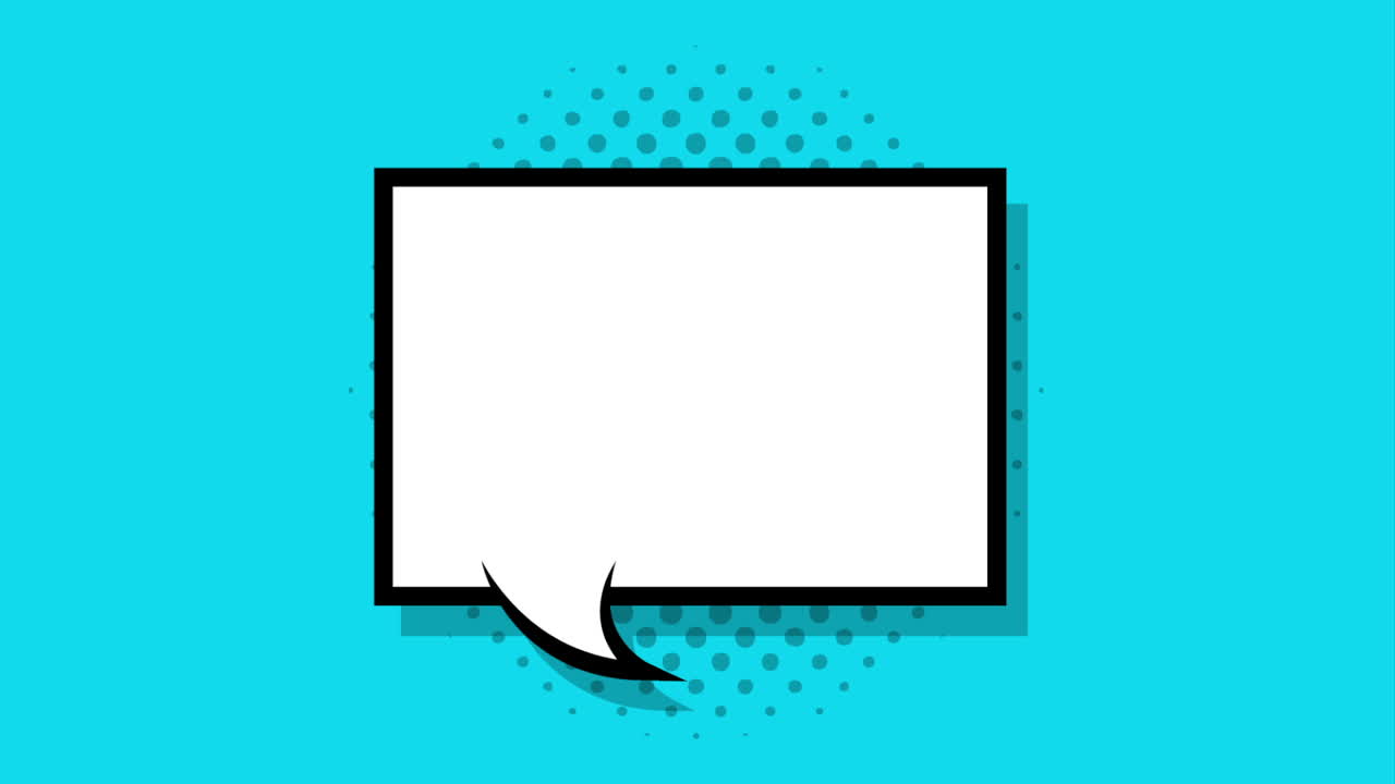 animación de estilo pop art con burbujas de habla