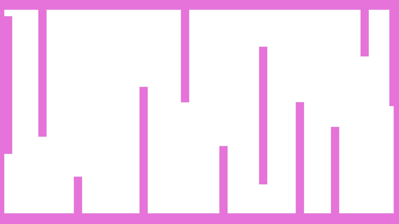 animación de múltiples líneas móviles rosadas en fondo blanco