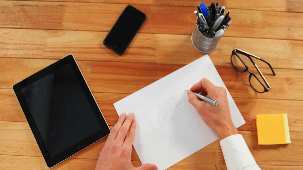 Businessman working at his desk