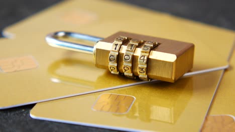 credit card security with combination lock