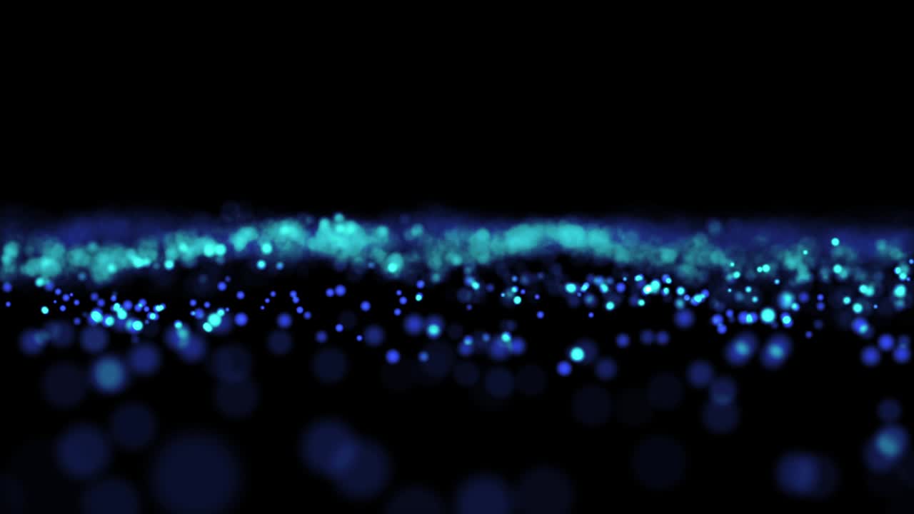 4K Particles blue dust abstract light motion titles cinematic background vj loop.