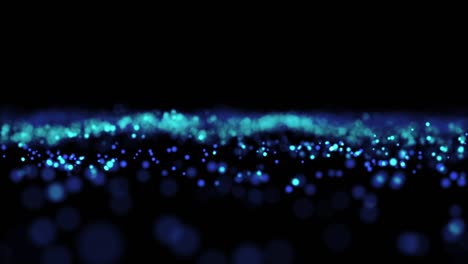 4k particles blue dust abstract light motion titles cinematic background vj loop.