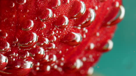 bubbles on a strawberry