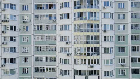 an endless flight over a residential high-rise building.