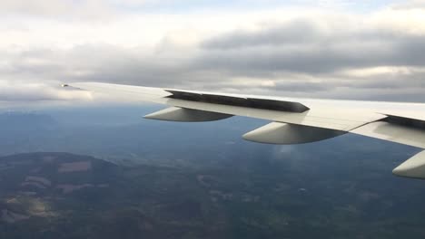 airplane wing view from above