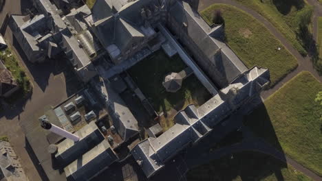 aerial view of sunnyside abandoned hospital, montrose, angus, scotland