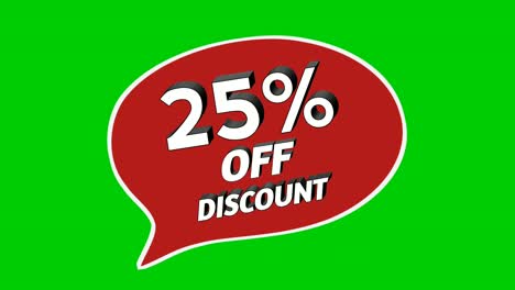 sale discount 25% percent stickers animation motion graphics