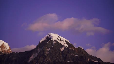 landscape view of mount annapurna range in kaski, nepal.