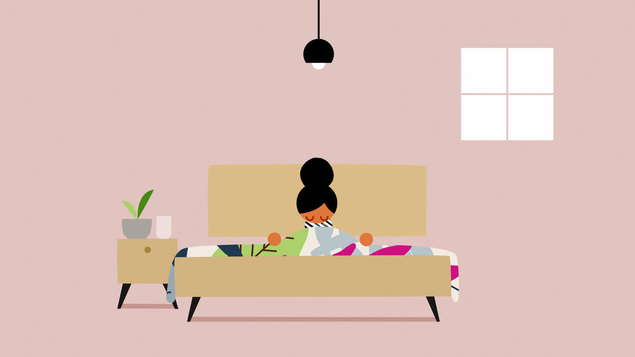 Woman Sleeping in Bed