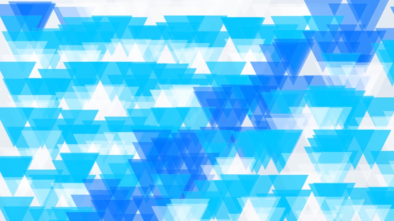 Abstract Background of Moving Blue Geometric Triangles