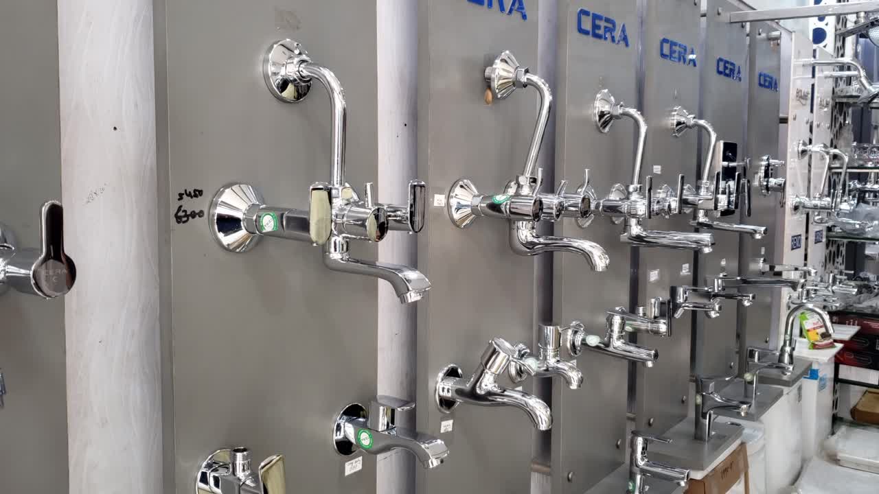 Variety of Cera Bathroom Faucets and Taps on Display