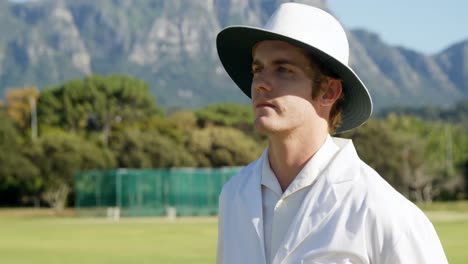 cricket umpire signaling a no ball during match