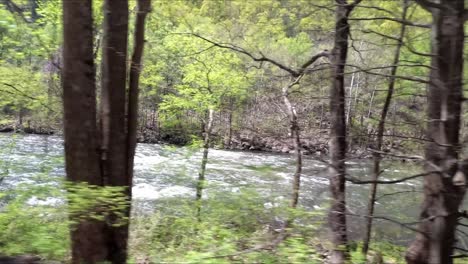 Gebirgsflussstraße.-Gatlinburg,-Tennessee