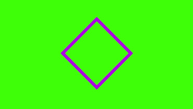 animation of shapes and elements icon on a green screen