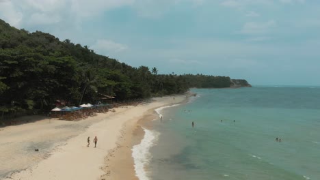 Praia-do-Espelho-drone-footage-4k-sunshine-beach-of-mirror-bahia-caraiva-brazil-river-porto-seguro