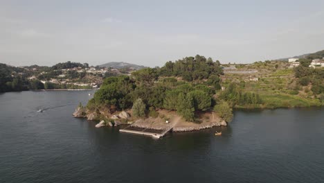 paradisiac and secretive ilha dos amores, lovers island on douro and paiva rivers, castelo de paiva, portugal