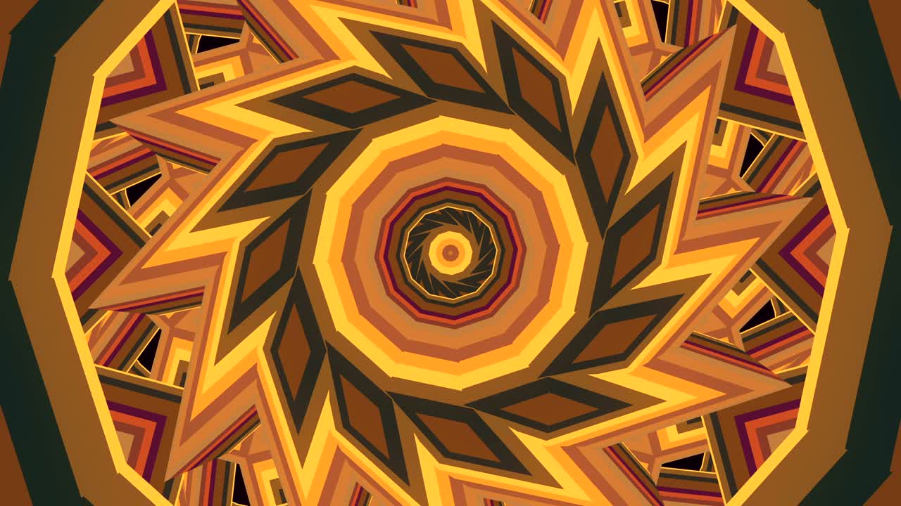 colorido caleidoscopio marrón cálido mandala sin costuras ornamento fractal para el yoga