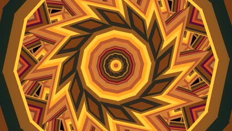 colorful warm brown kaleidoscope seamless mandala fractal ornament for yoga