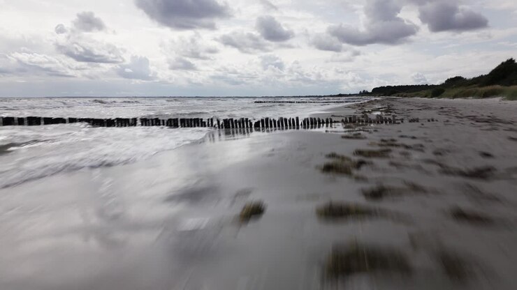 a beautiful big beach on the sea in denmark