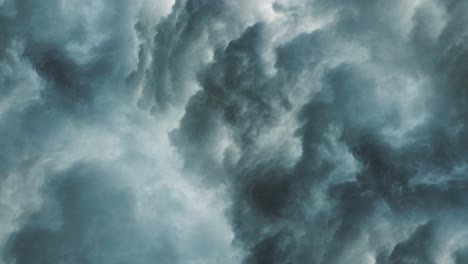 point of view thunderstorm in cumulonimbus clouds in the sky