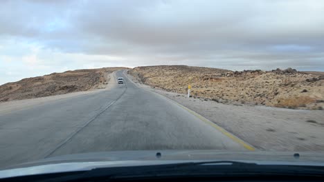 driving king's highway in jordan, one of the most famous roads in the middle east, king’s highway is winding from north to south of the country.