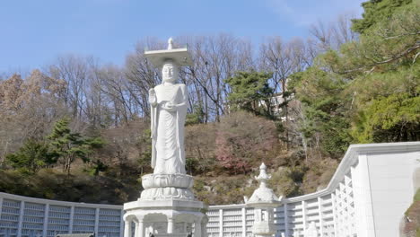 marca de tierra del templo bongeunsa de seúl en la ciudad de corea