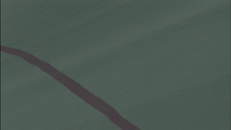 Bicyclists racing on a circuit track