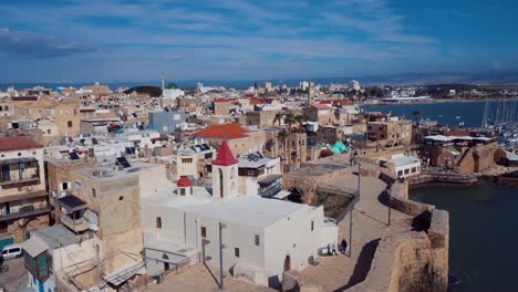 city akko, israel, aerial view