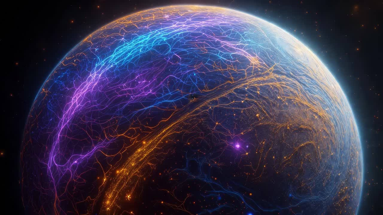 planeta alienígena con una atmósfera enérgica