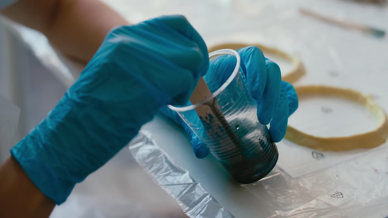 Mixing Resin for Resin Art Project