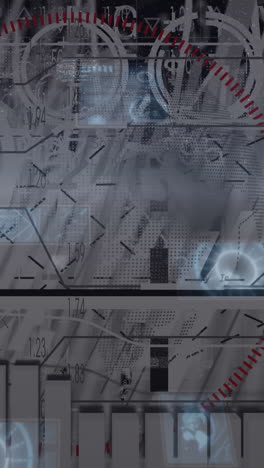 animación de escáneres y procesamiento digital de datos