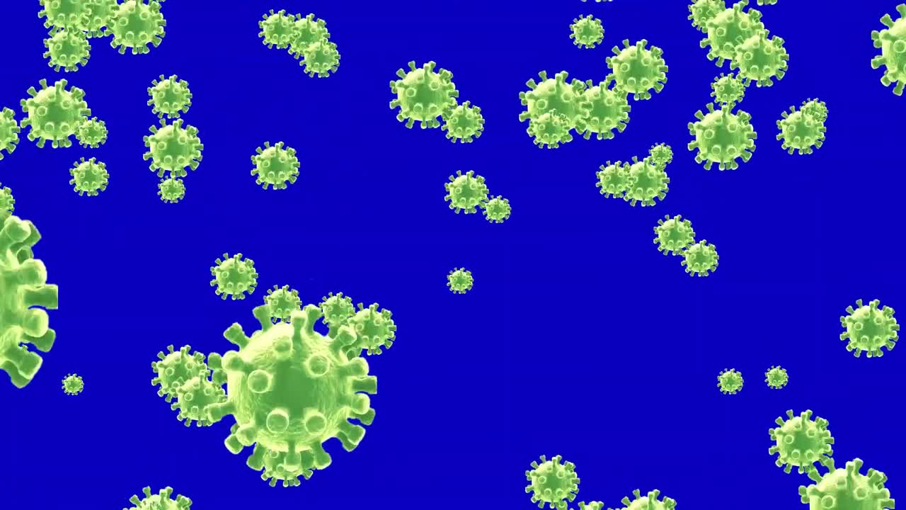 fondo de pantalla azul de animación de coronavirus
