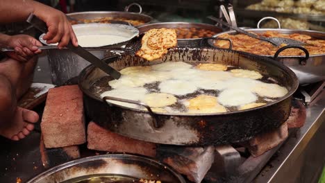 indian street food fried jhangri or jalebi. rajasthan state in western india.