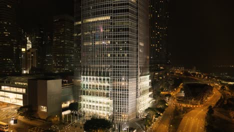 hong kong city skyline at night