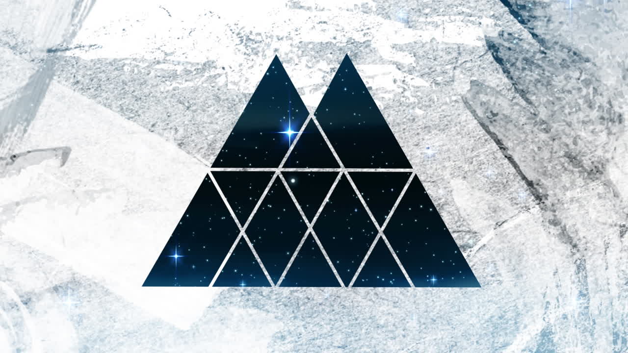 텍스처 된 회색 배경에 대한 스페이스 오버 스택 삼각형 디자인