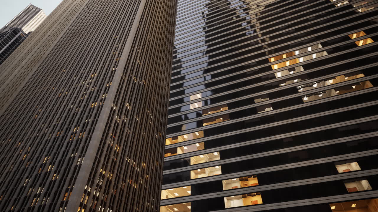 gigantes etéreos majestuosos rascacielos armoniosamente tocan el horizonte