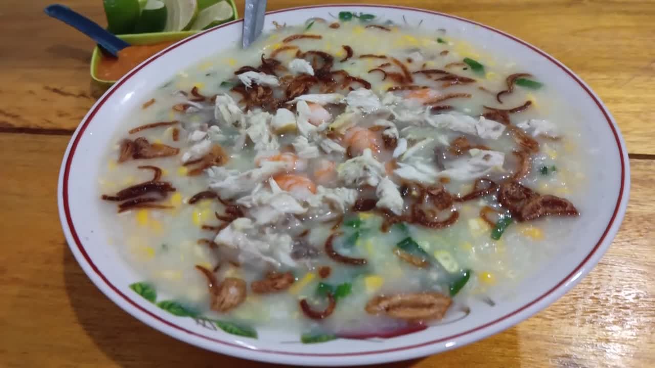 Barobbo typically food of Sulawesi Island served on a white plate